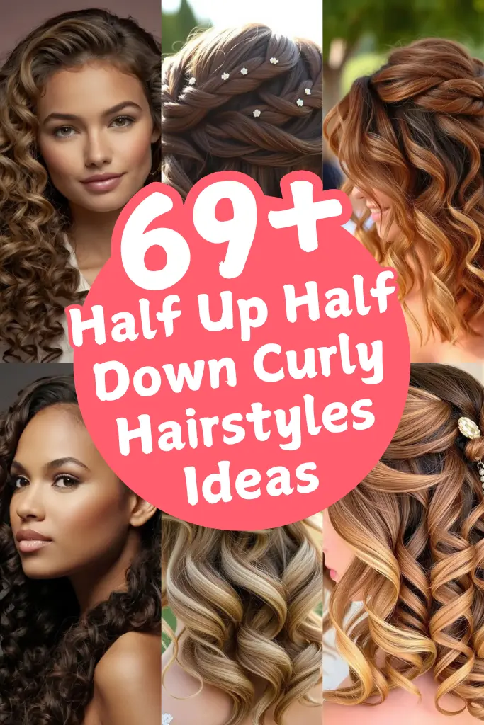 69 Half Up Half Down Curly Hairstyles Ideas