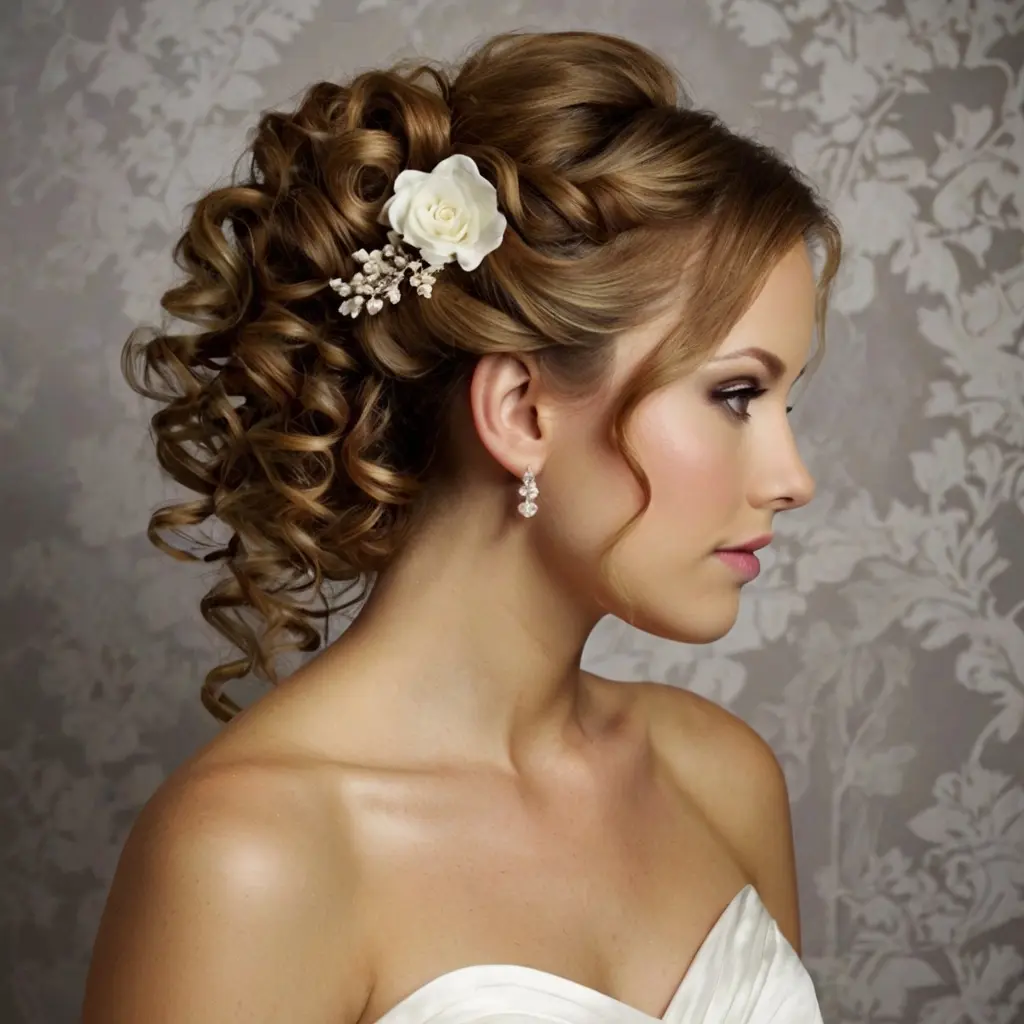 Curly Half Up Half Down Wedding Hair02 1