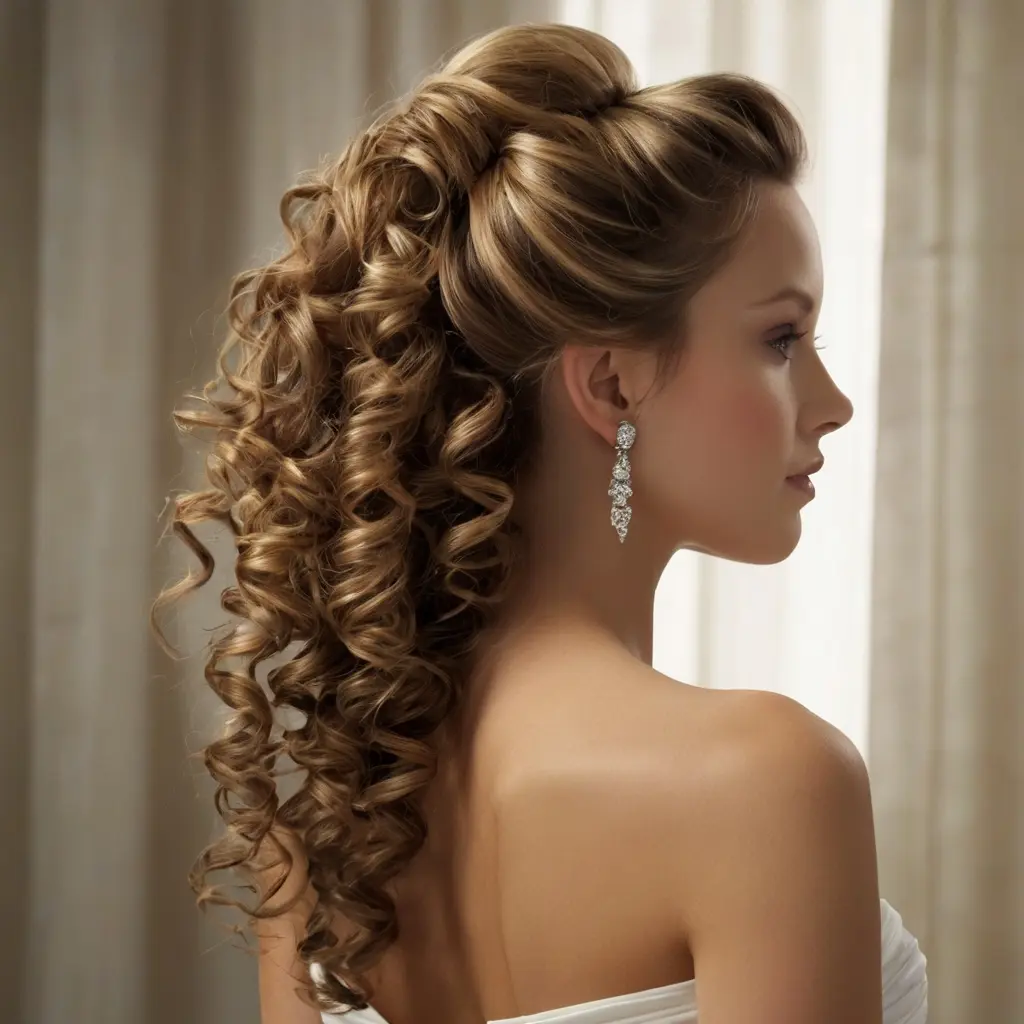 Curly Half Updos for Formal Events03