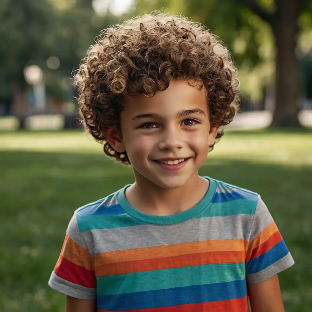 Curly Taper Fade Hairstyles for Kids02