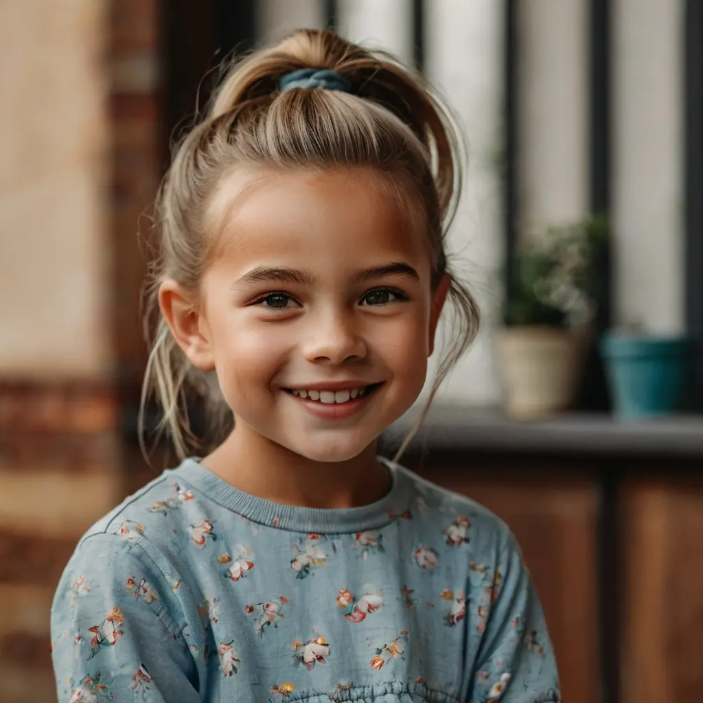 Embrace the Cuteness Ponytail Hairstyles for Kids01 1