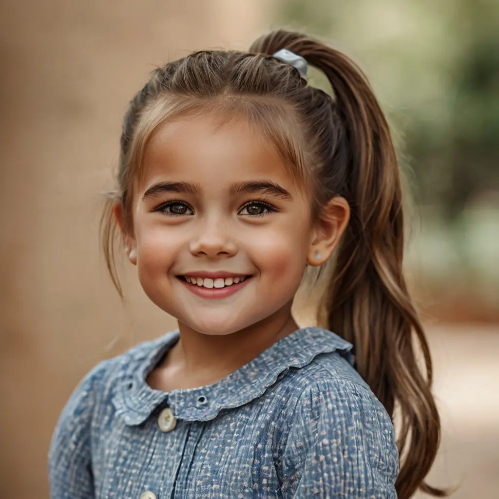 Embrace the Cuteness Ponytail Hairstyles for Kids02 1