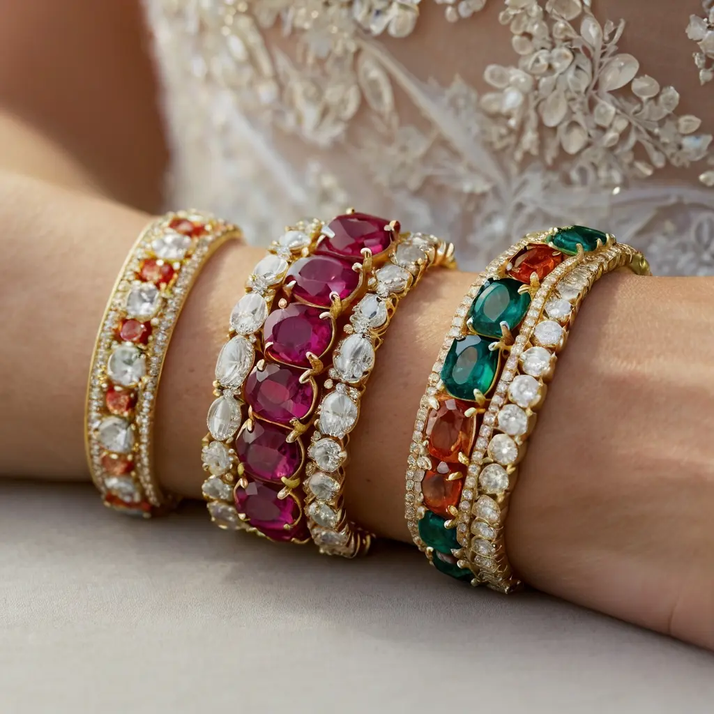 Gemstone Bracelets for Brides01