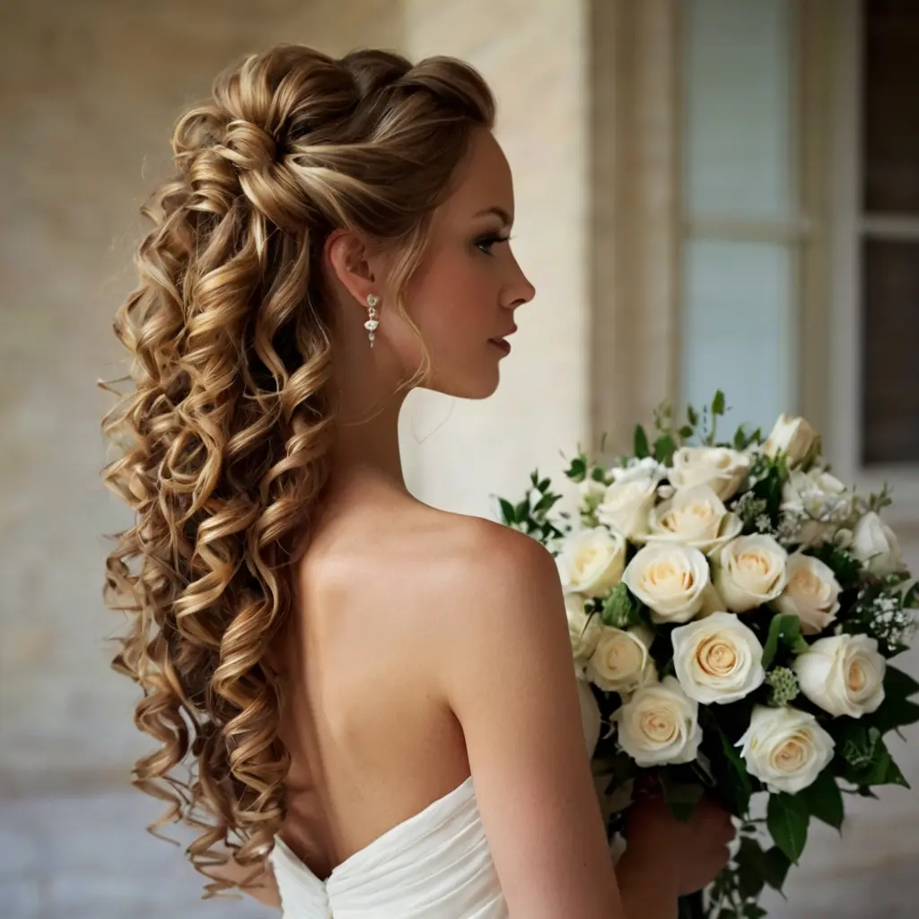Half Up Half Down Hairstyles for Long Curly Hair01 1