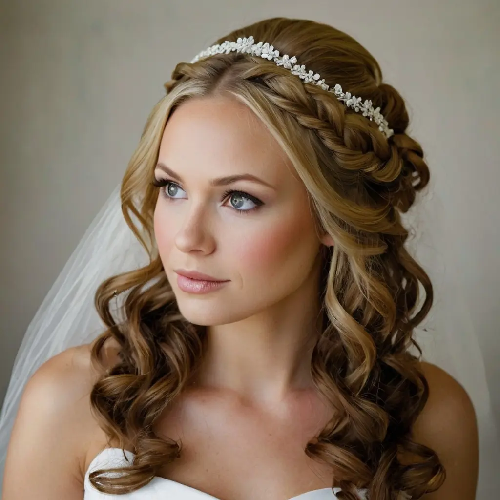 Half Up Half Down Wedding Hair Front View01
