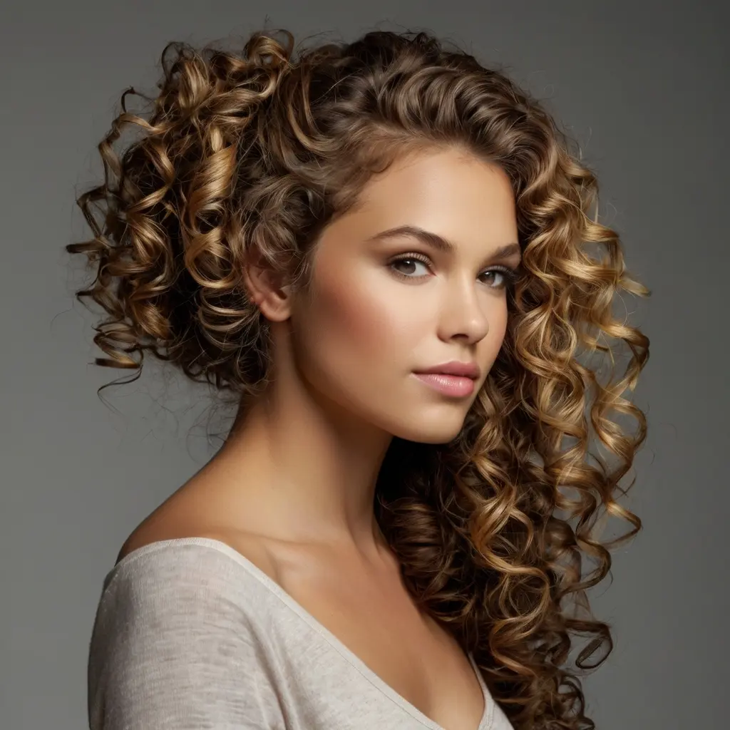 Half up Half Down Curly Hairstyles Ideas03