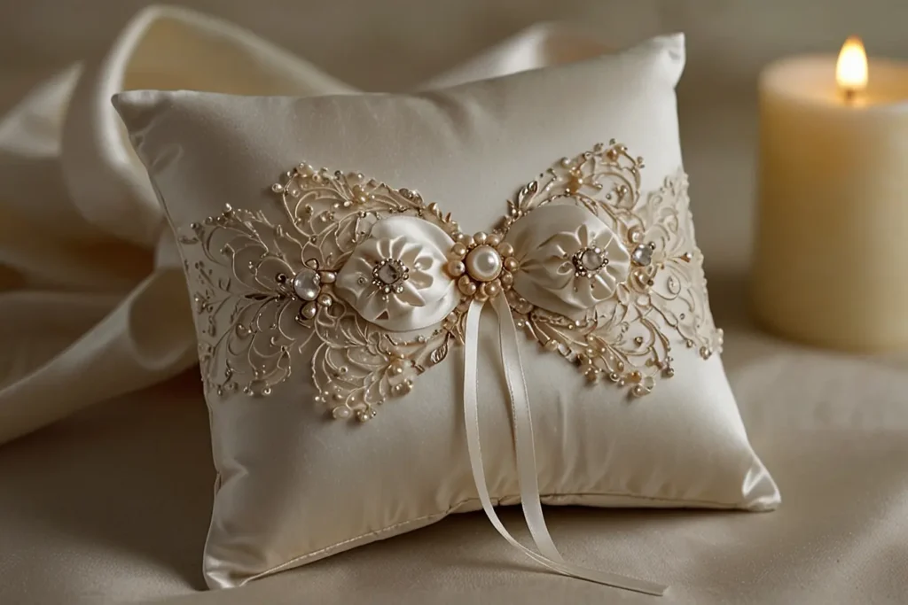 Satin Splendor Luxurious Ring Pillow Options03