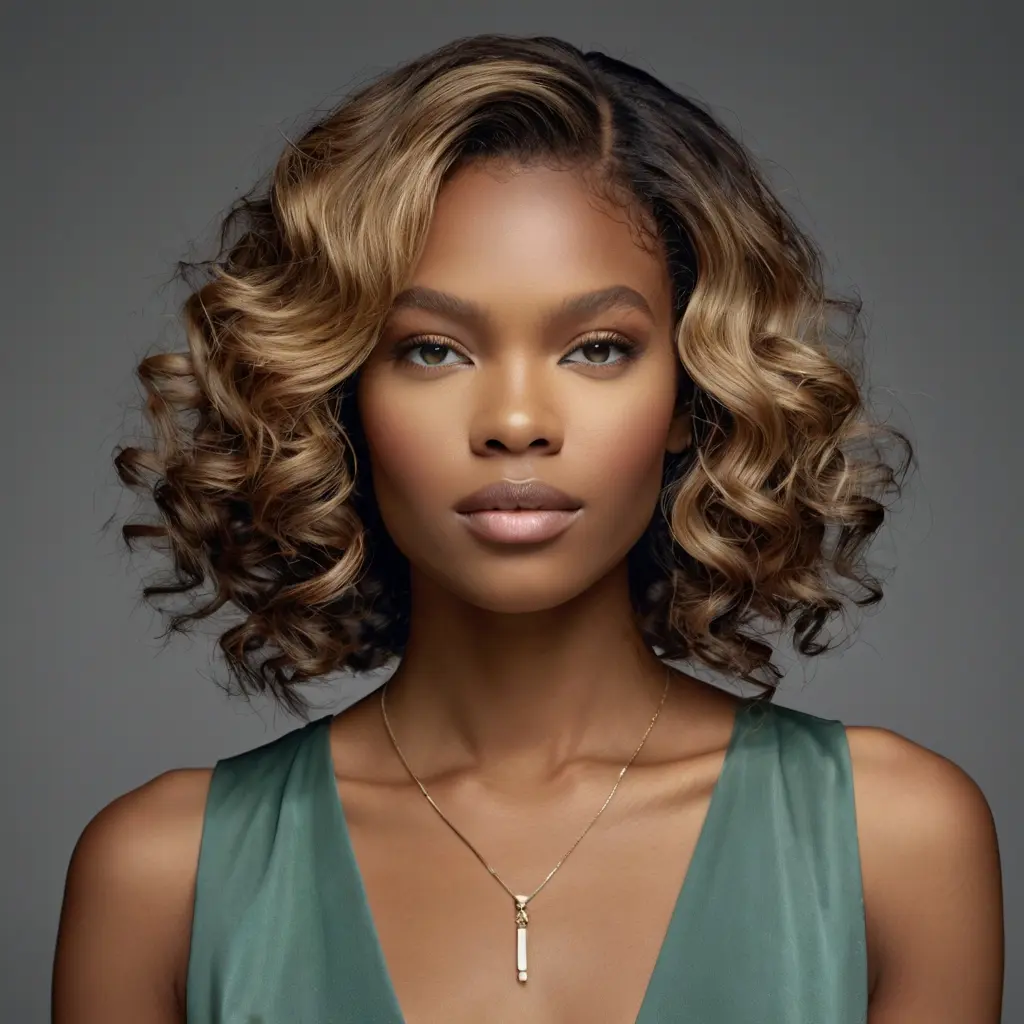 Short Silk Press Hairstyles with Curls and Waves02