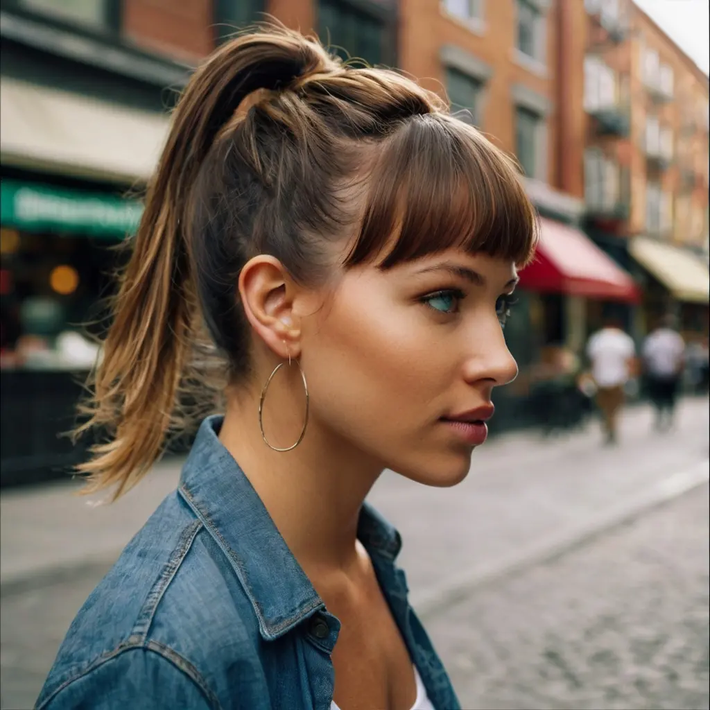 The Versatility of Ponytail Hairstyles with Bangs02