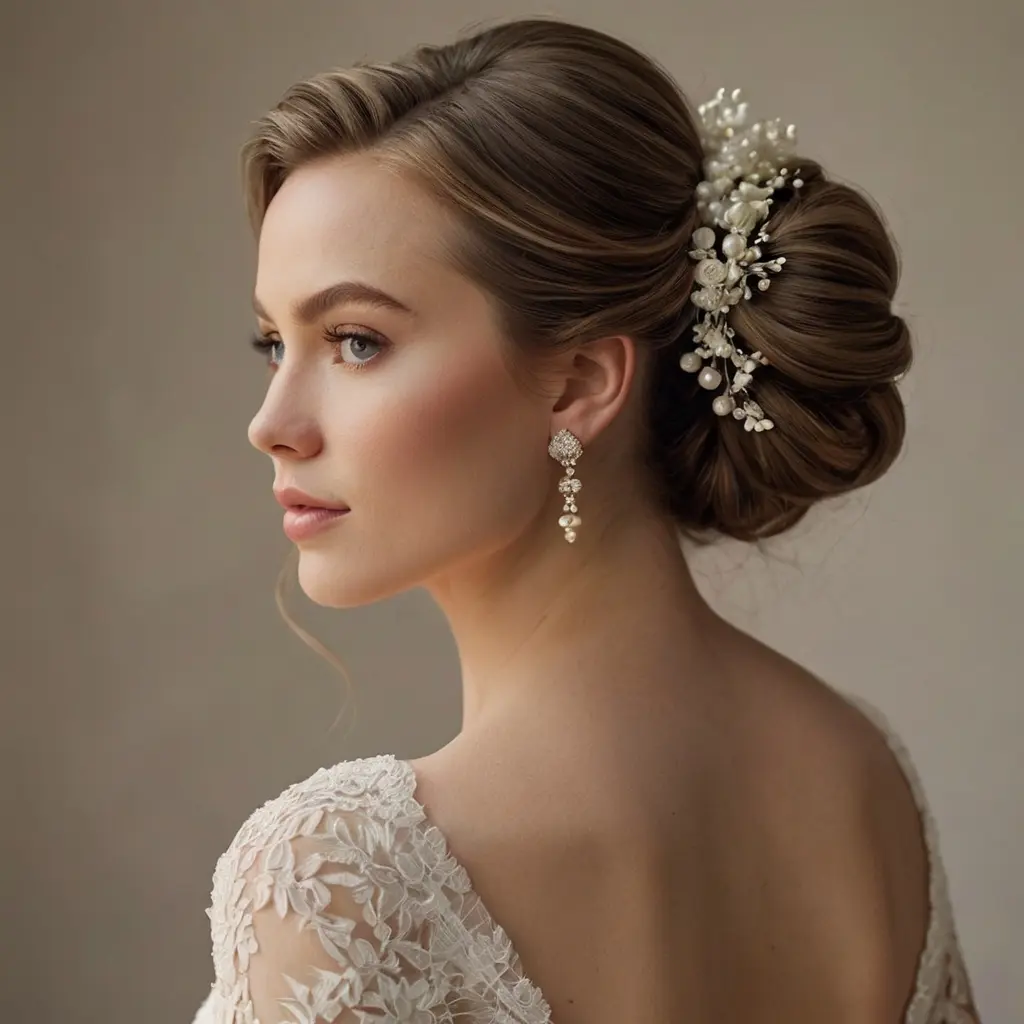 Wedding Hairstyles with a Half Up Half Down Bun01