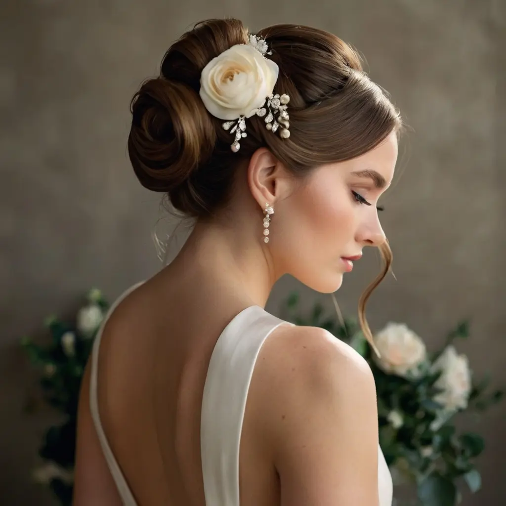 Wedding Hairstyles with a Half Up Half Down Bun02