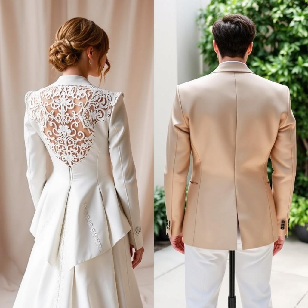 Wedding jacket ideas for bride and groom