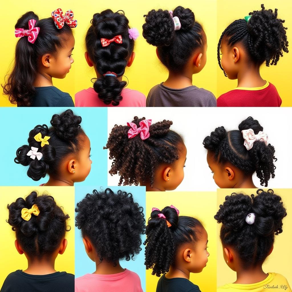 afro ponytail hairstyles for kids