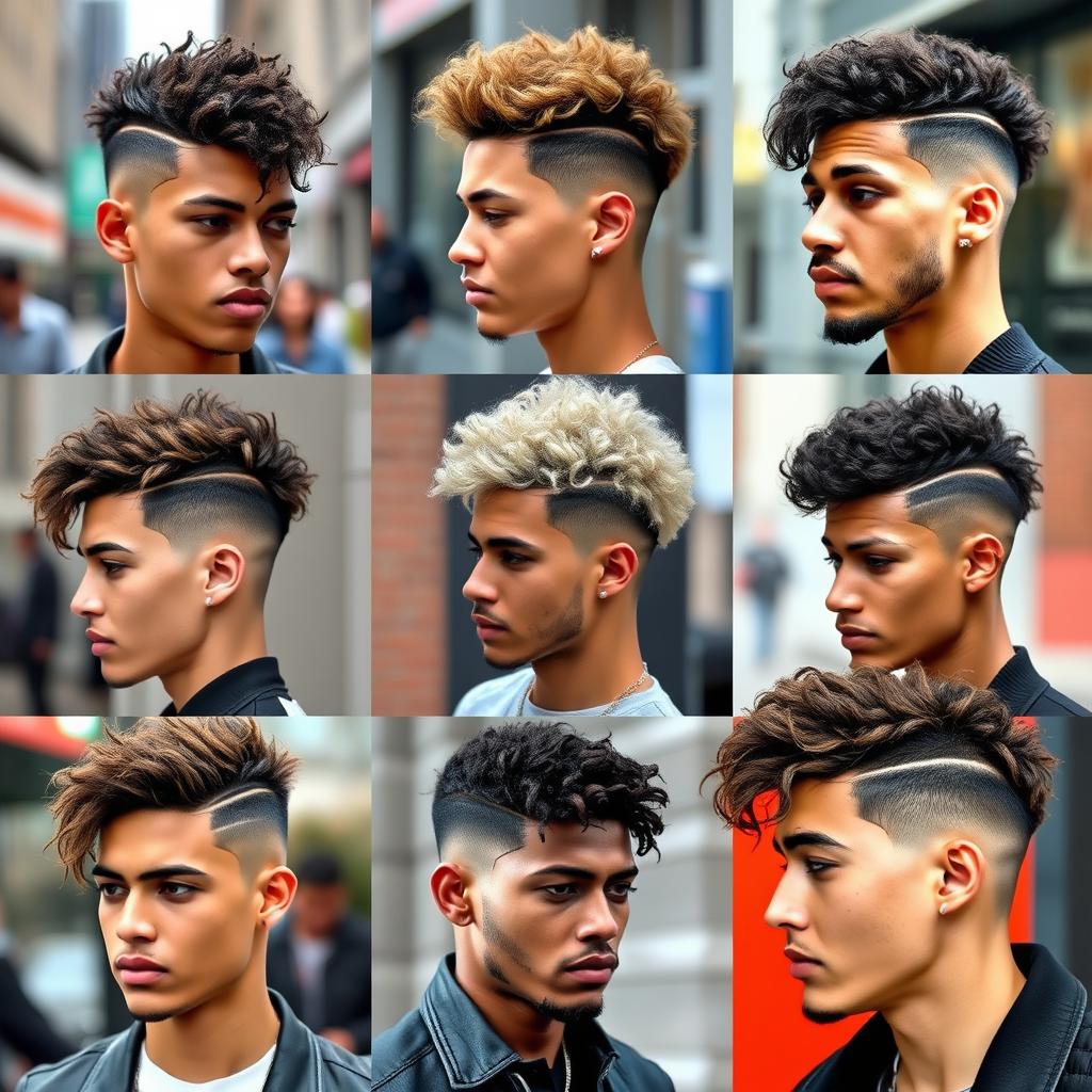 celebrities with curly taper fade