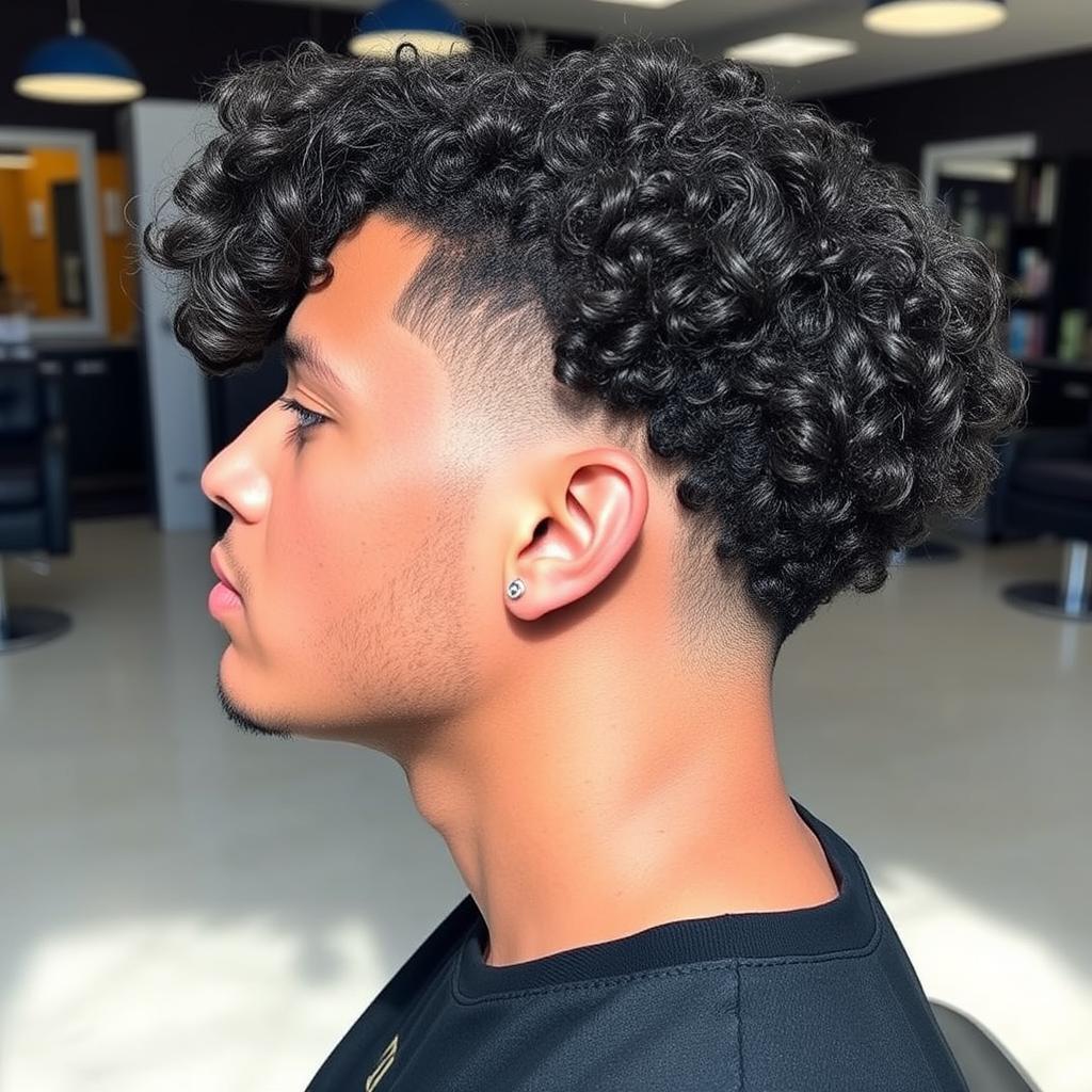 curly hair fade styles