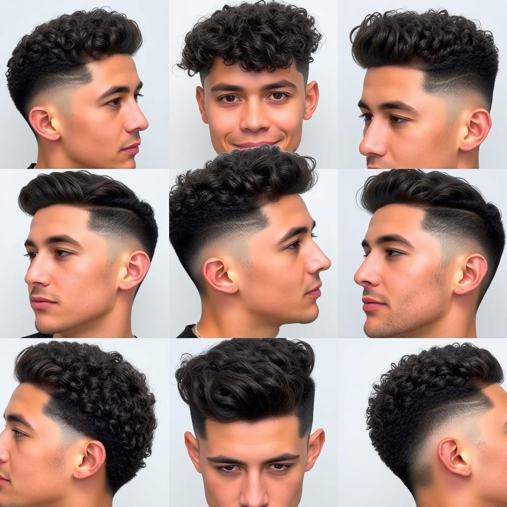 curly taper fade face shapes