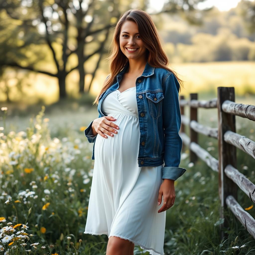 denim maternity photoshoot ideas