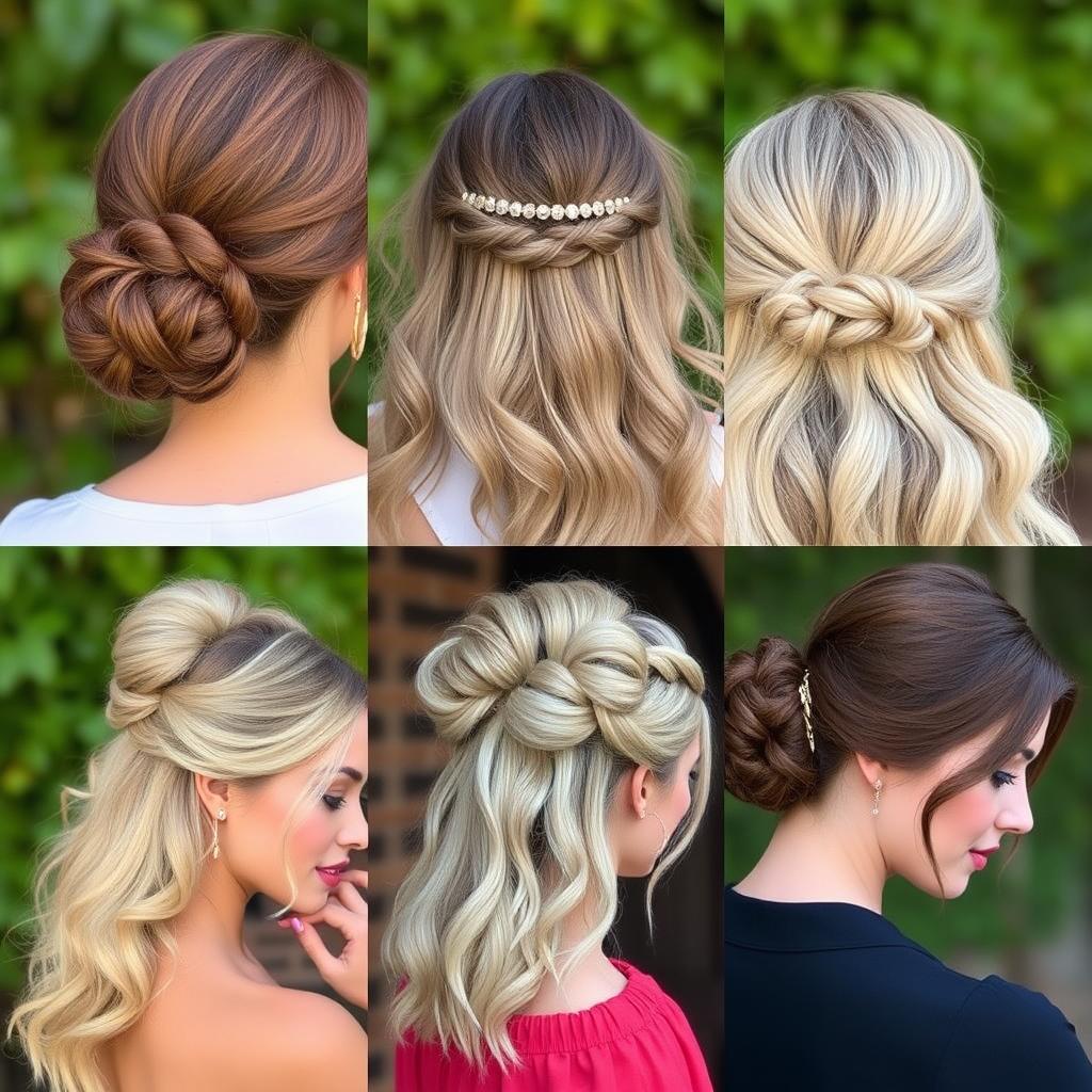 half up half down bun hairstyles