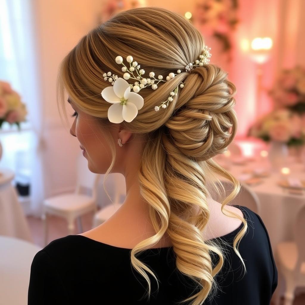 half up half down bun hairstyles wedding