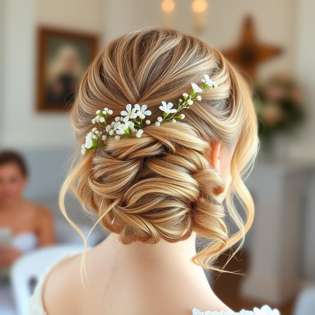 half up half down bun hairstyles wedding