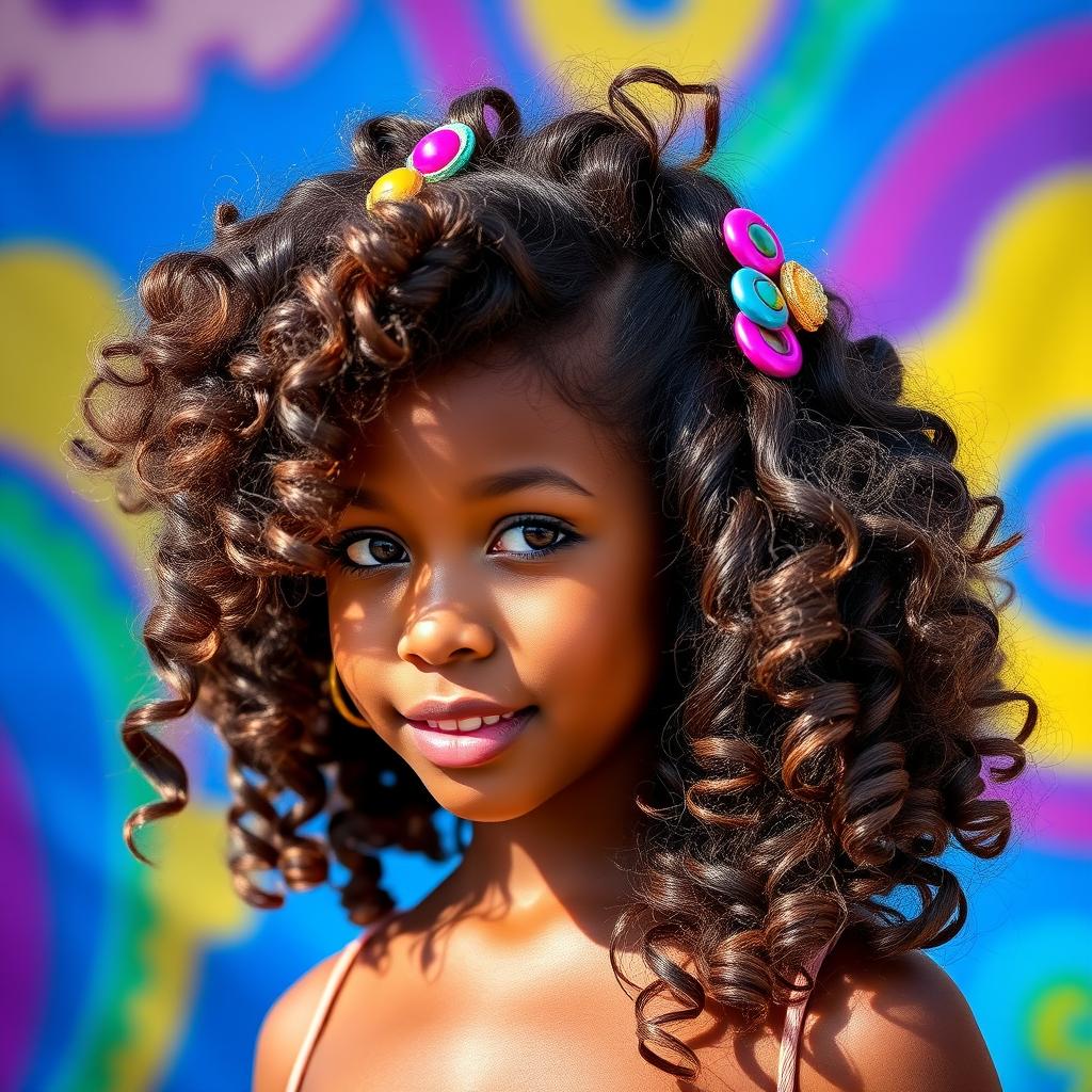 half up half down curly hairstyles black girl