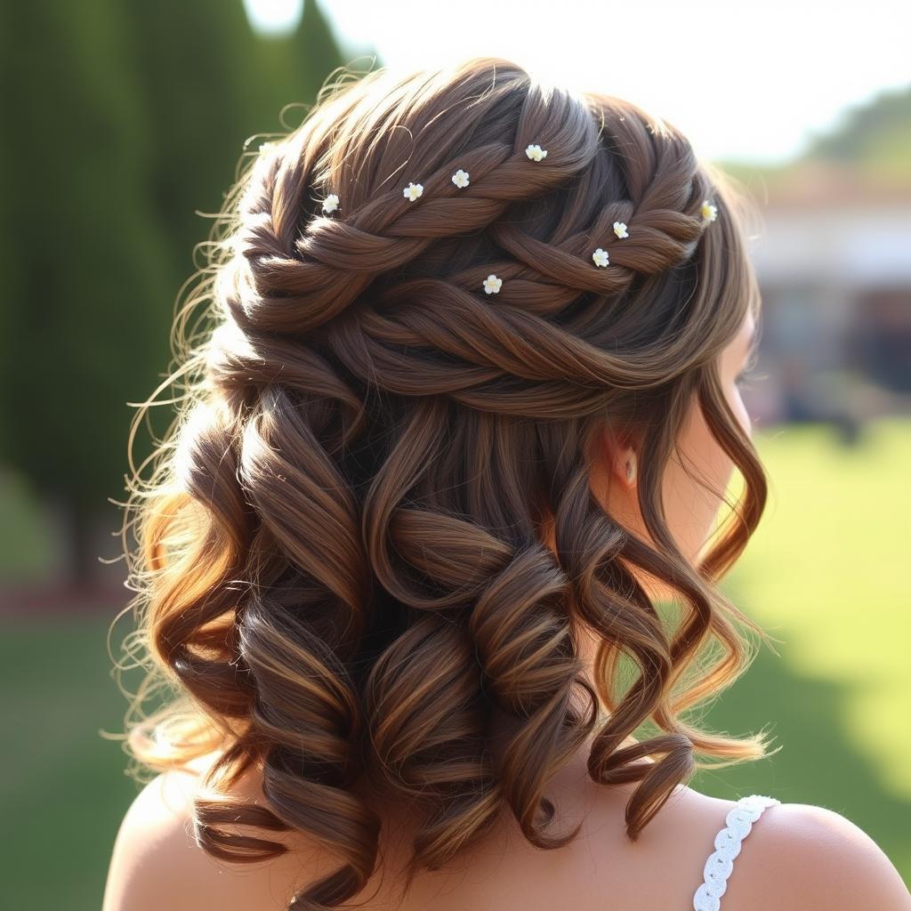 half up half down curly hairstyles ideas