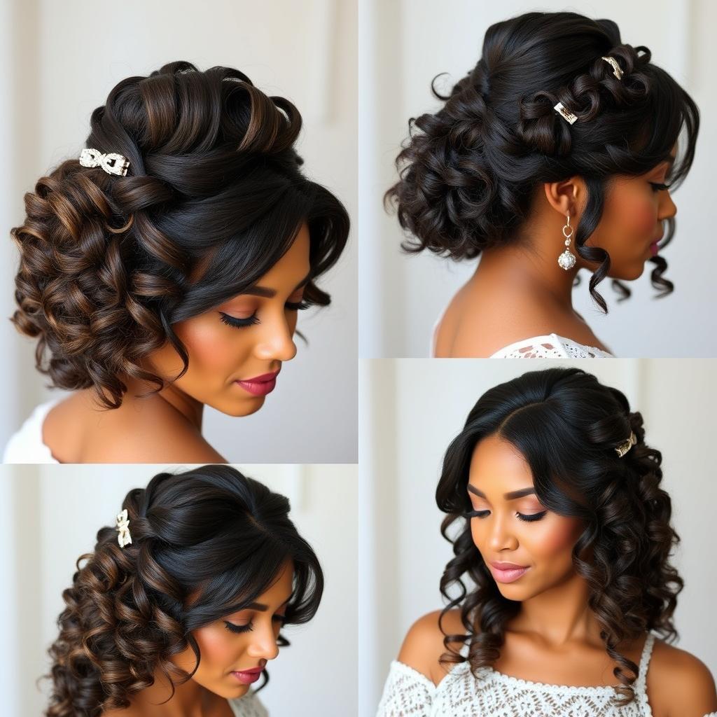 half up half down curly hairstyles