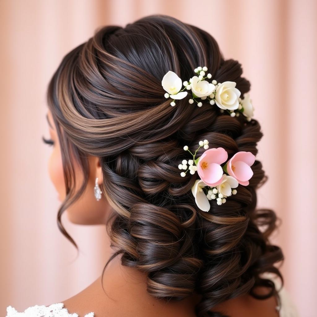 half up half down wedding hairstyles for black hair