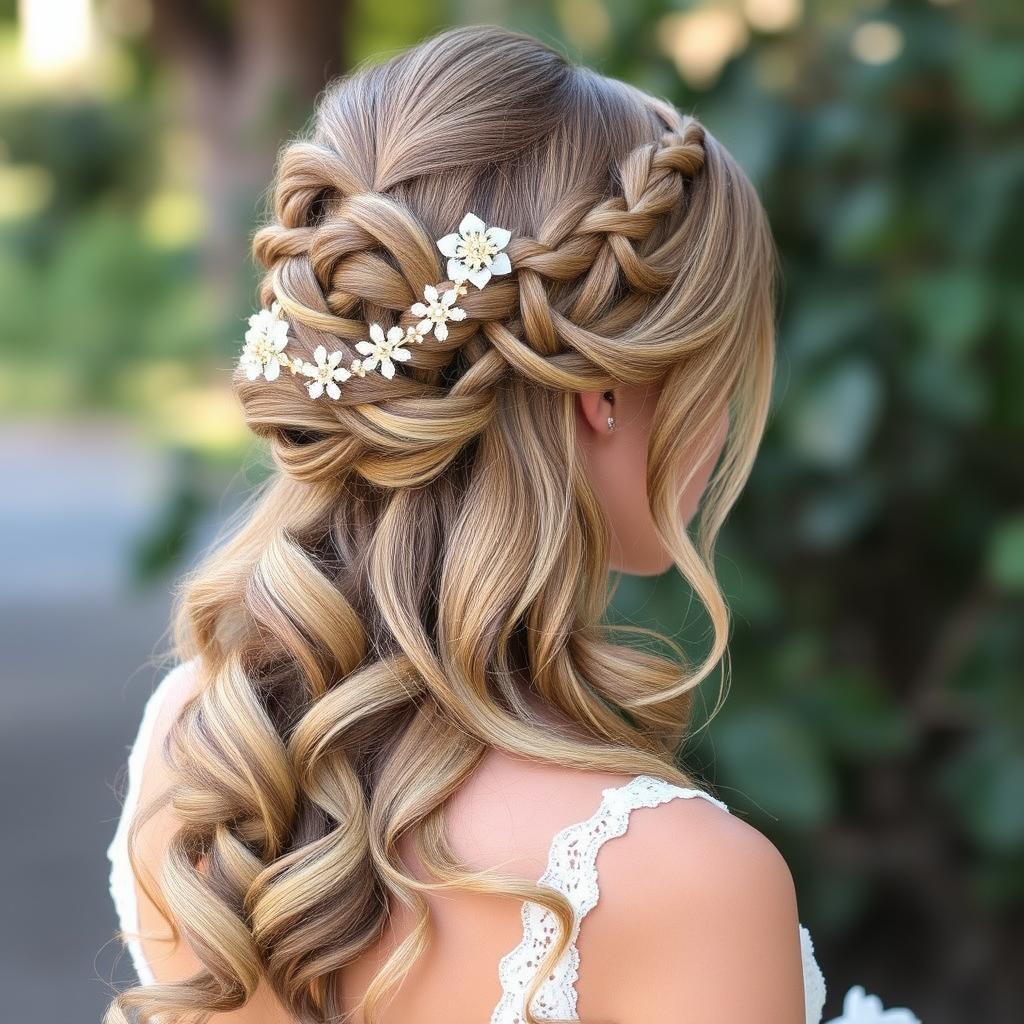half updo wedding hair