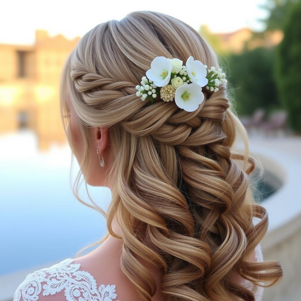 half updo wedding hair