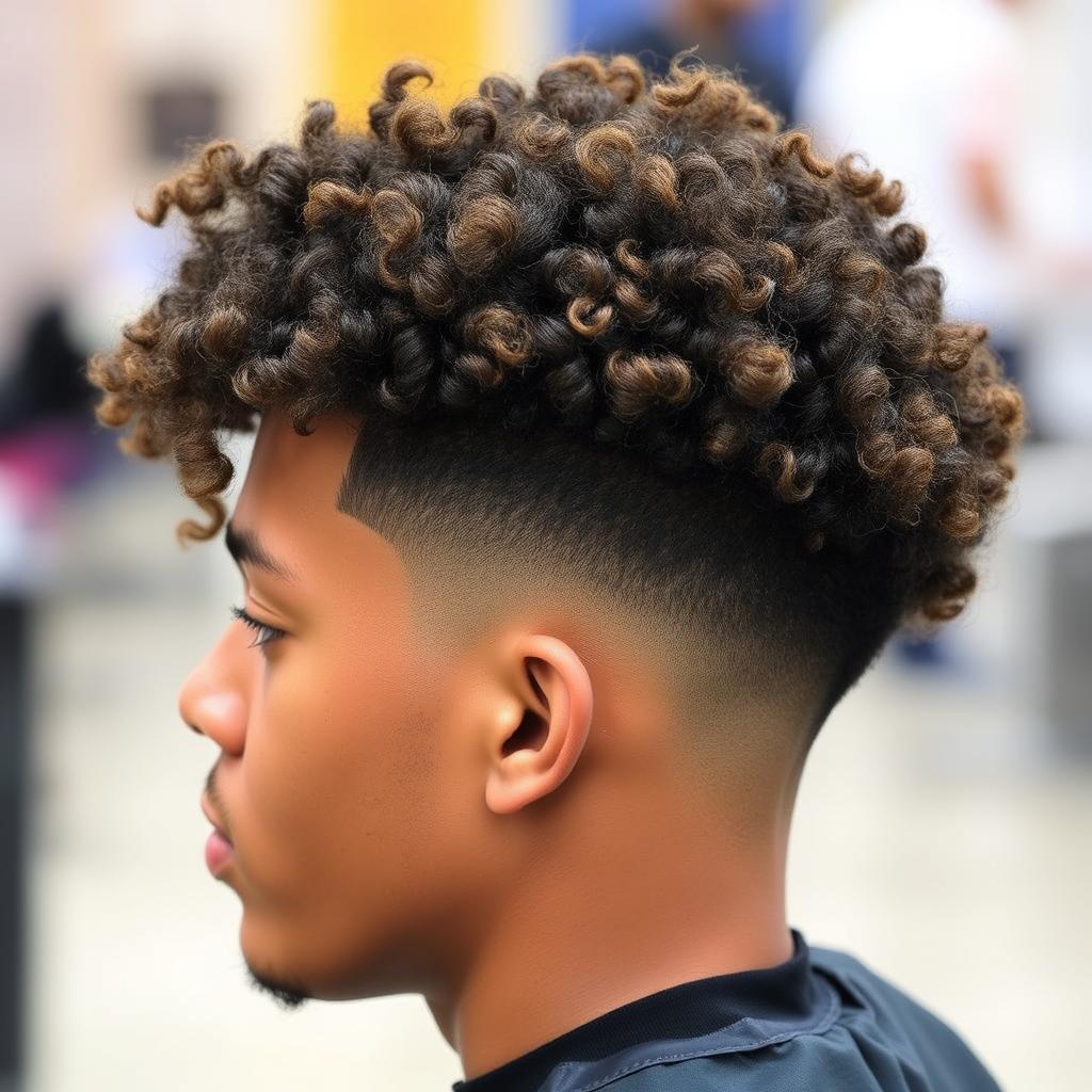 low taper fade haircut curly hair ideas