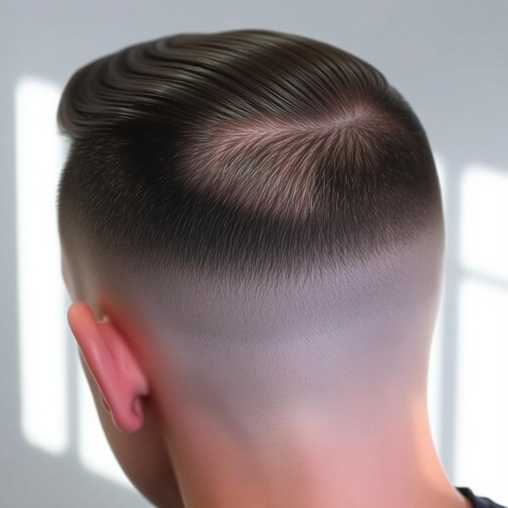 low taper fade on straight hair