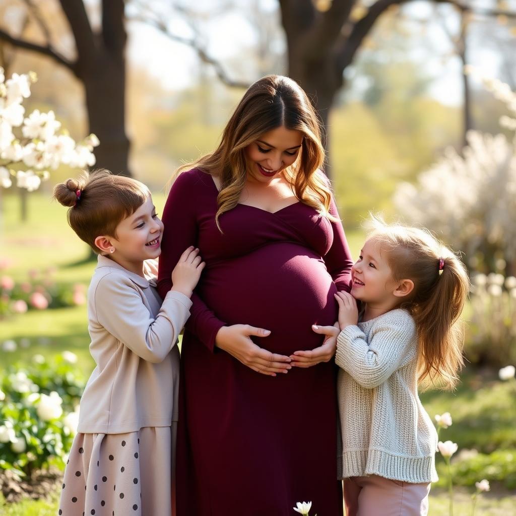 maternity photoshoot with siblings