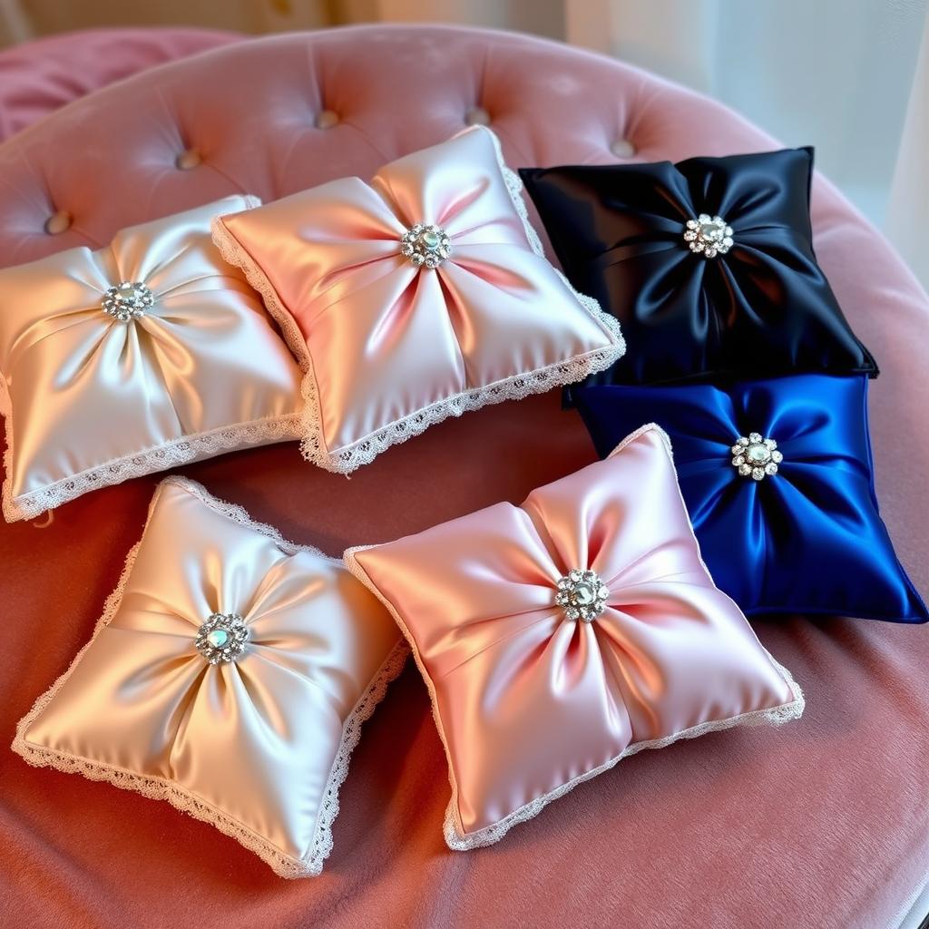 satin ring pillows