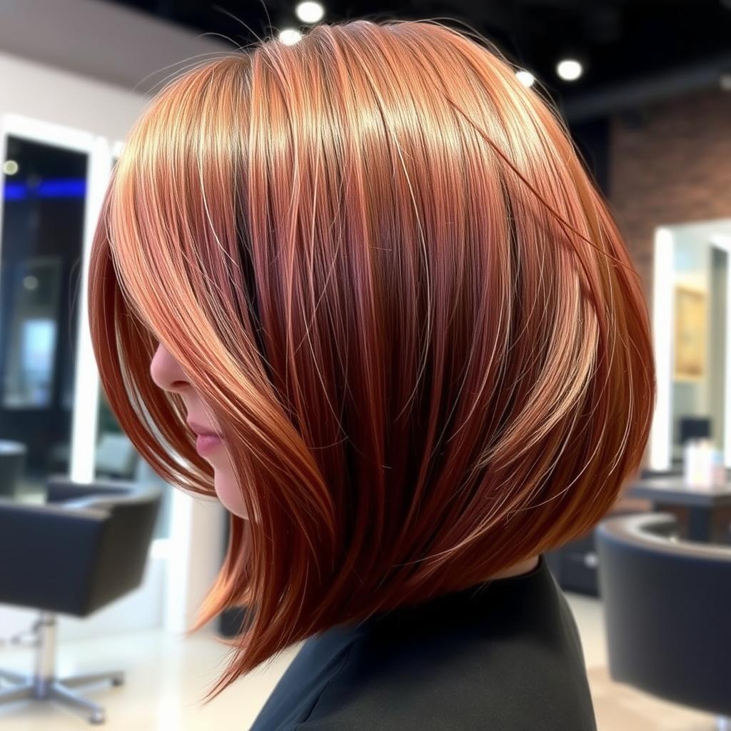 short silk press bob