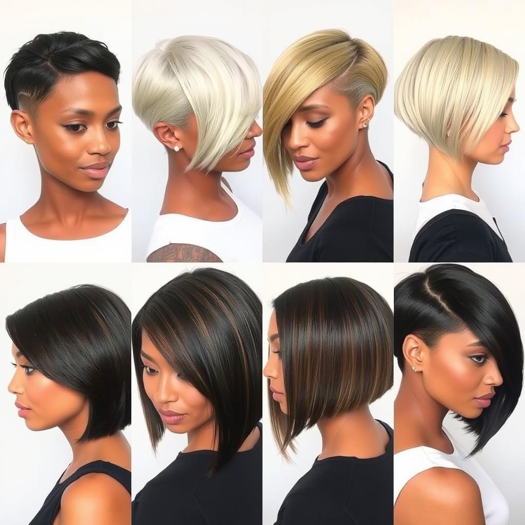 short silk press hairstyles