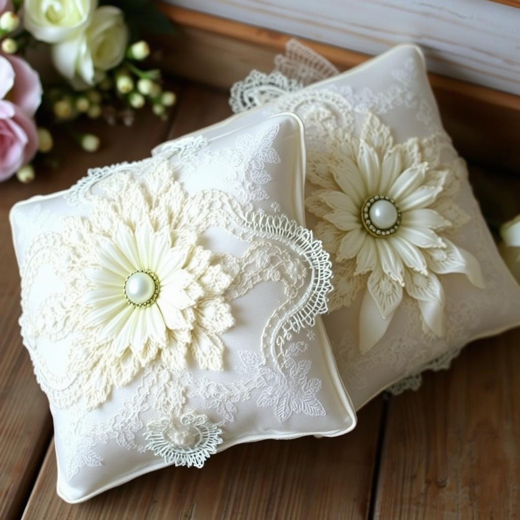 vintage ring pillows