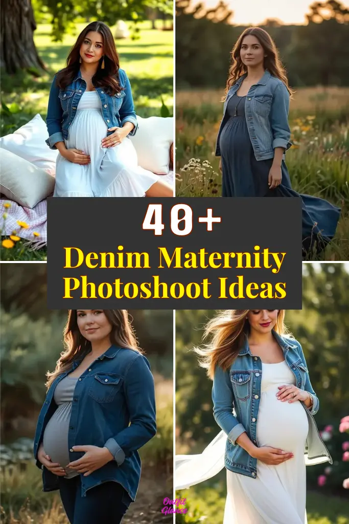 40+ Denim Maternity Photoshoot Ideas