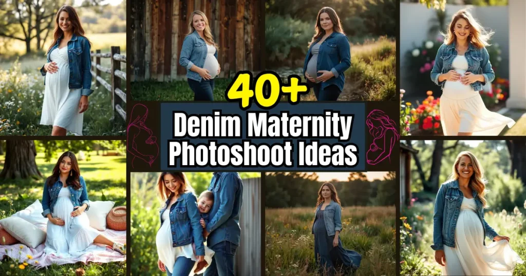 Denim Maternity Photoshoot Ideas