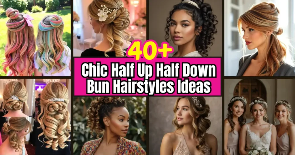 Half Up Half Down Bun Hairstyles