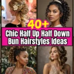 Half Up Half Down Bun Hairstyles