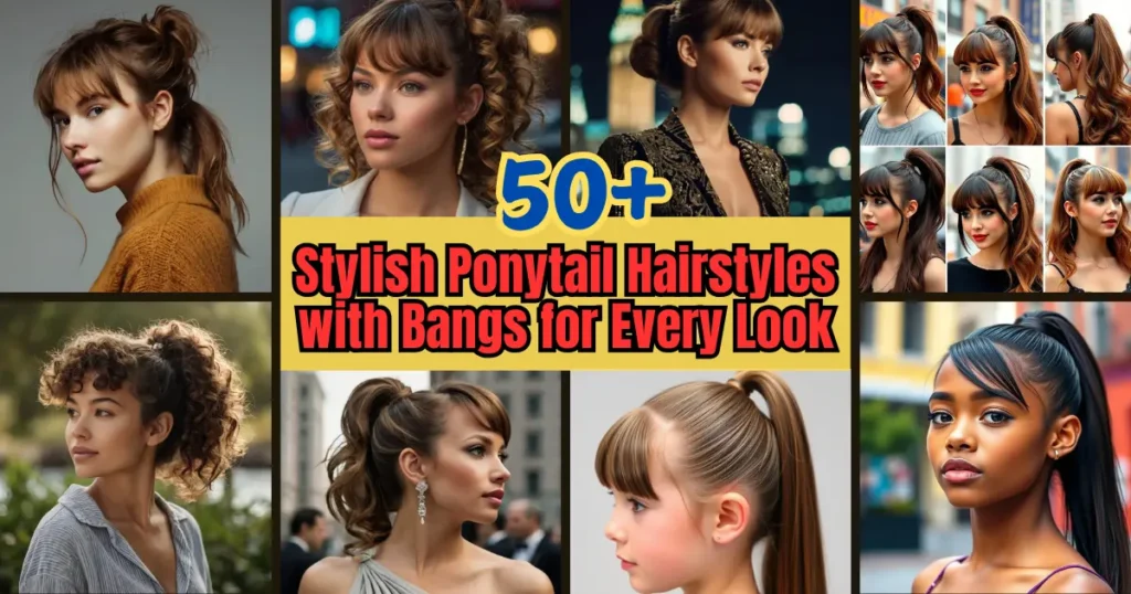 Ponytail Hairstyles with Bangs