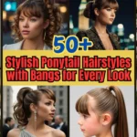 Ponytail Hairstyles with Bangs