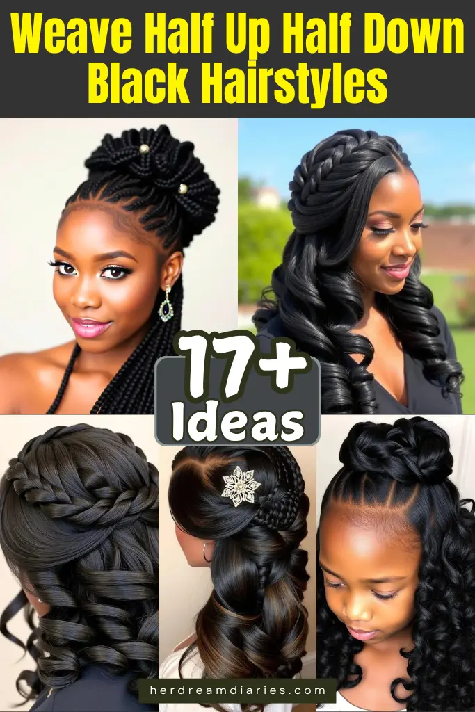 Stunning Weave Half Up Half Down Black Hairstyles