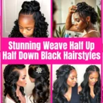 Weave Half Up Half Down Black Hairstyles