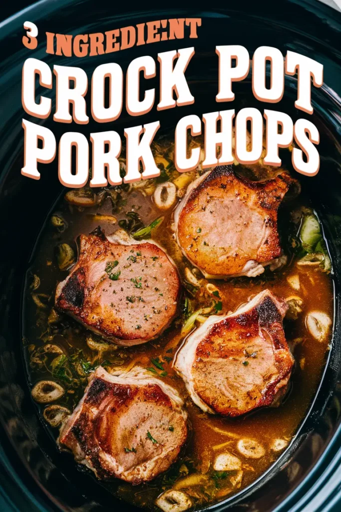 15 Crock Pot Pork Chop Recipes: Delicious, Easy, and Perfect for Any Day 7 3 Ingredient Crock Pot Pork Chops
