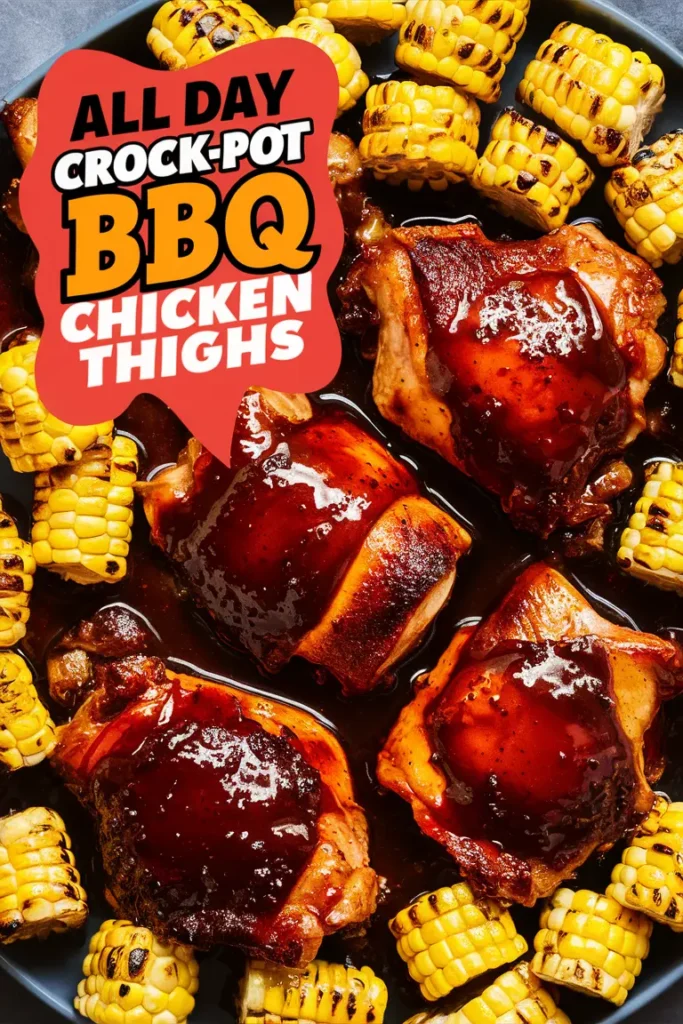 14 Best Crock Pot All Day Chicken Recipes 8 All day Crock Pot BBQ Chicken Thighs