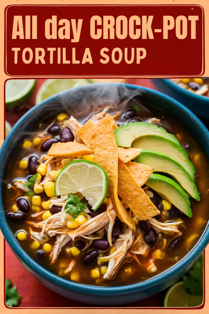 14 Best Crock Pot All Day Chicken Recipes 5 All day Crock Pot Chicken Tortilla Soup