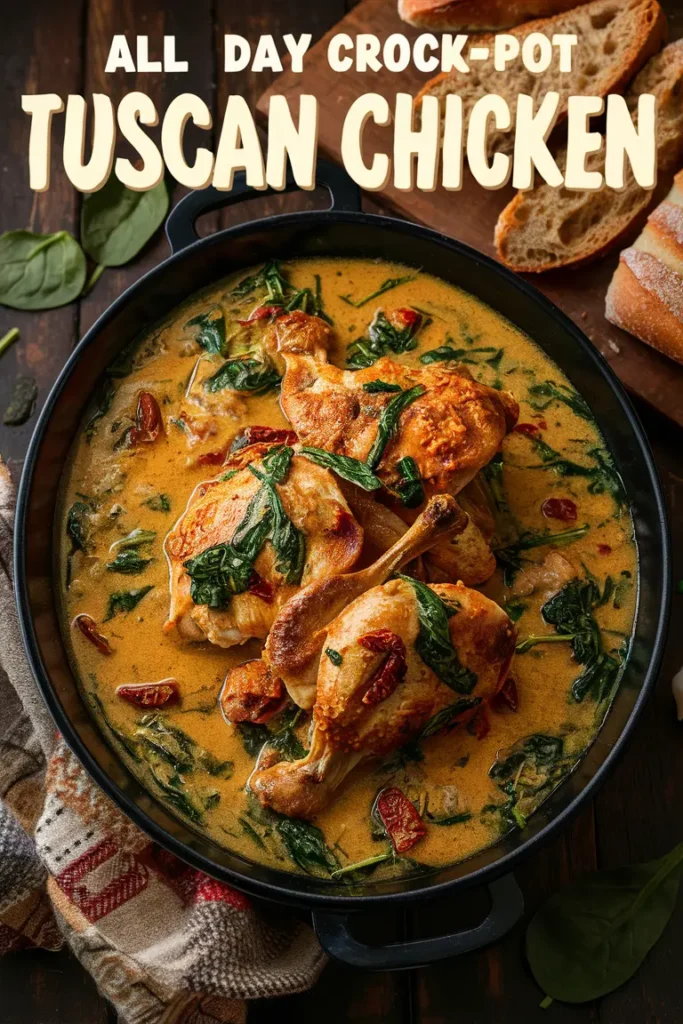 14 Best Crock Pot All Day Chicken Recipes 13 All day Crockpot Tuscan Chicken