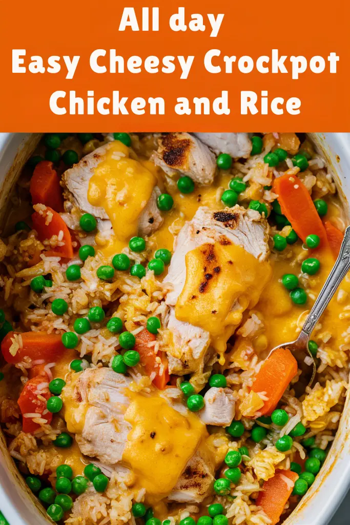 14 Best Crock Pot All Day Chicken Recipes 16 All day Easy Cheesy Crockpot Chicken and Rice